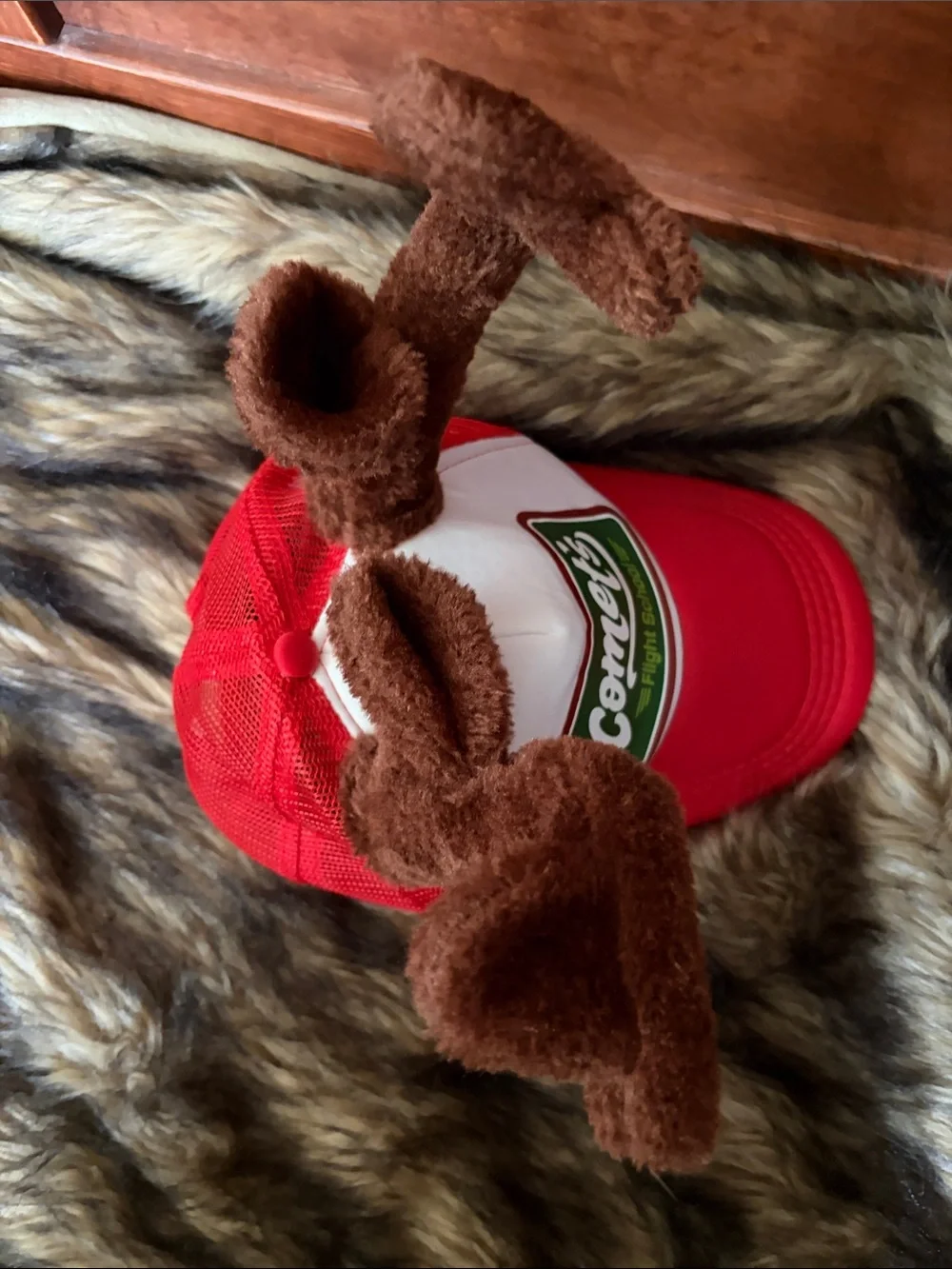 Amscan Hat Kid’s Red White Brown Comet's Flight School Antlers Adjustable